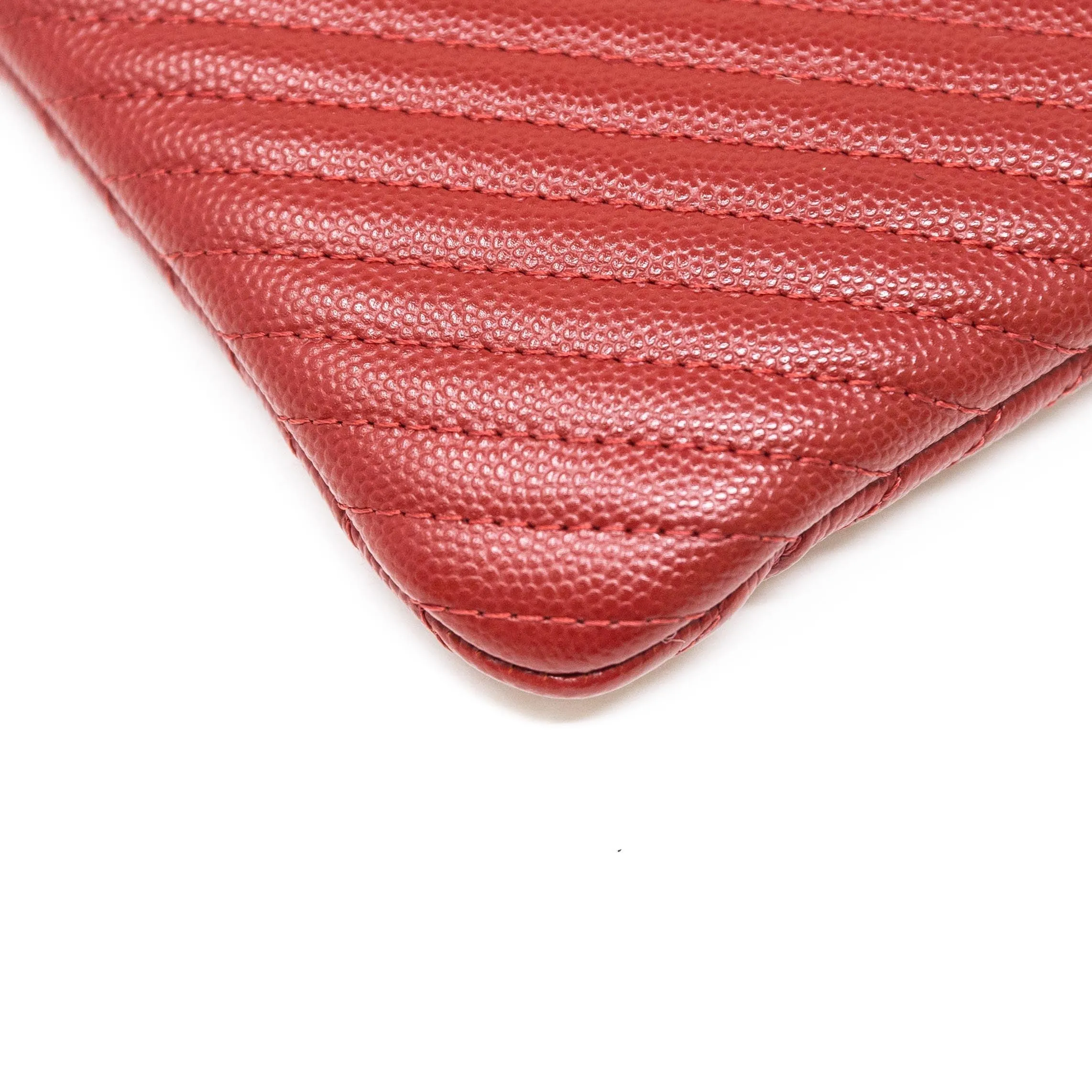 Chanel Red Medium O Case Pouch