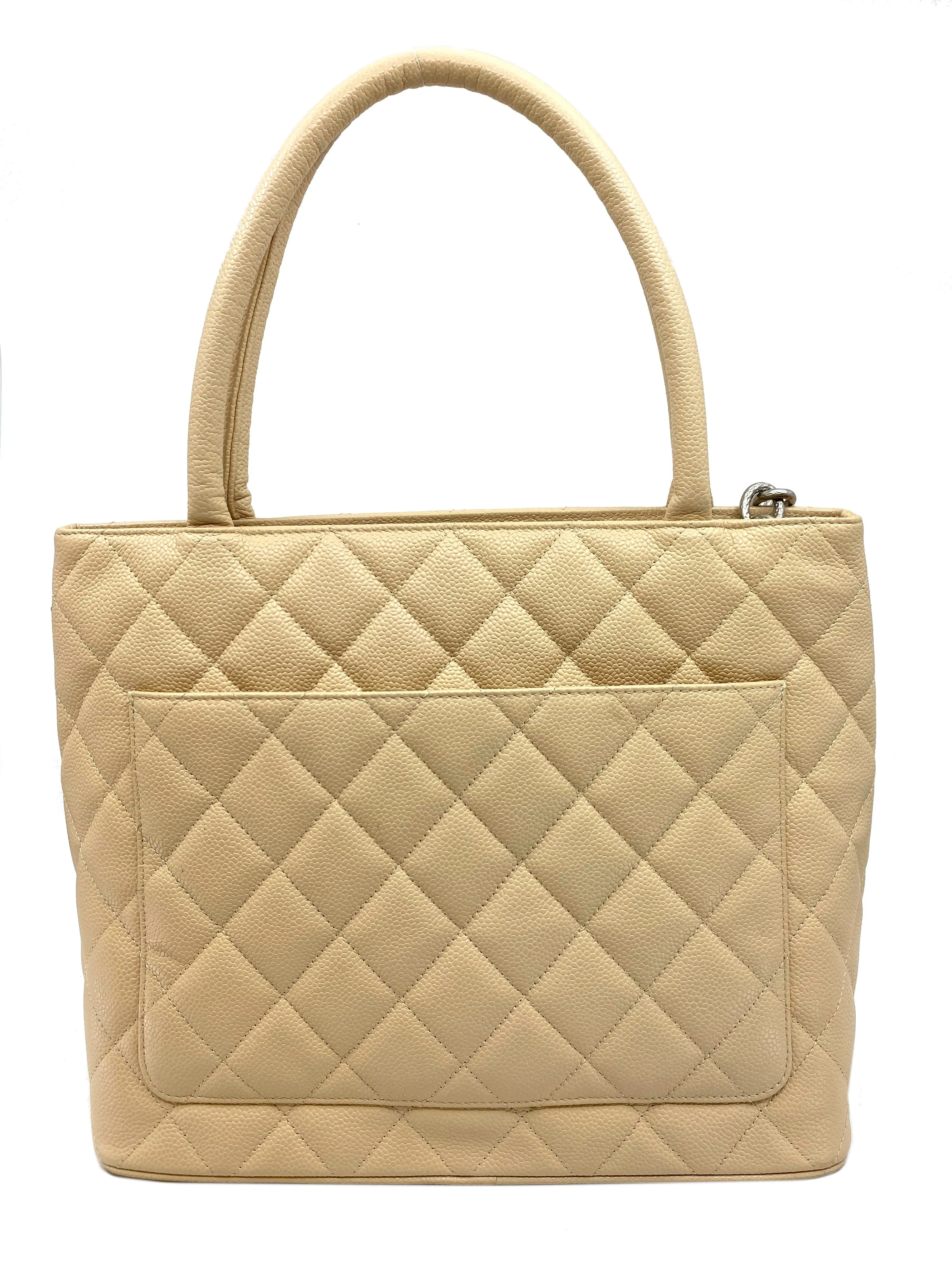 CL Quilted Caviar Medallion Tote Bag