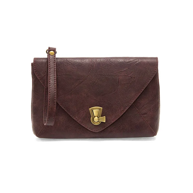 Claudia Keyhole Turnlock Envelope Crossbody in Aubergine