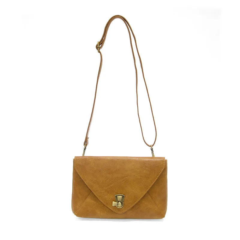 Claudia Keyhole Turnlock Envelope Crossbody in Chestnut