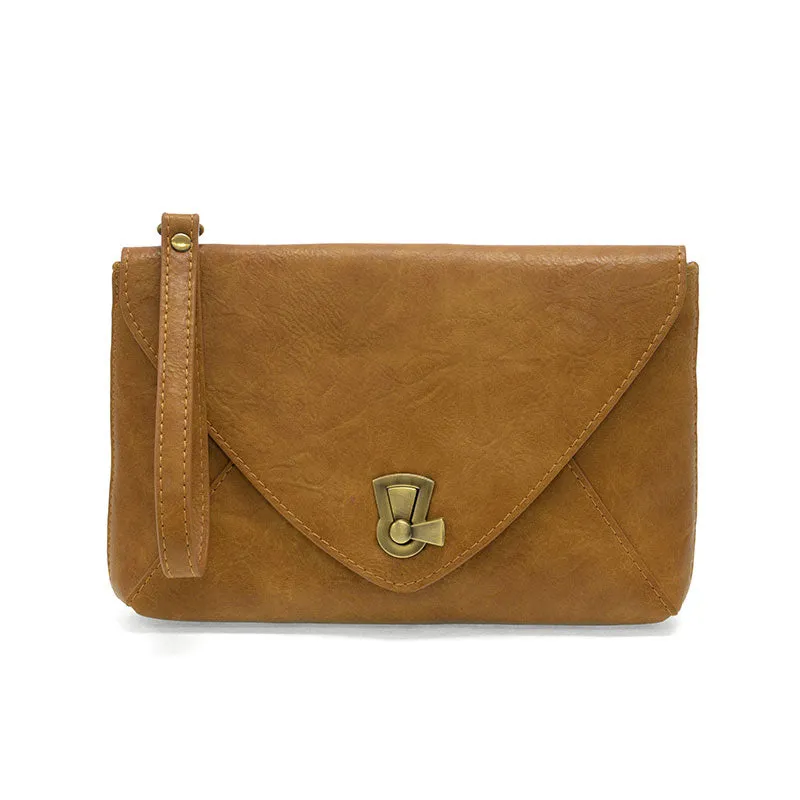 Claudia Keyhole Turnlock Envelope Crossbody in Chestnut