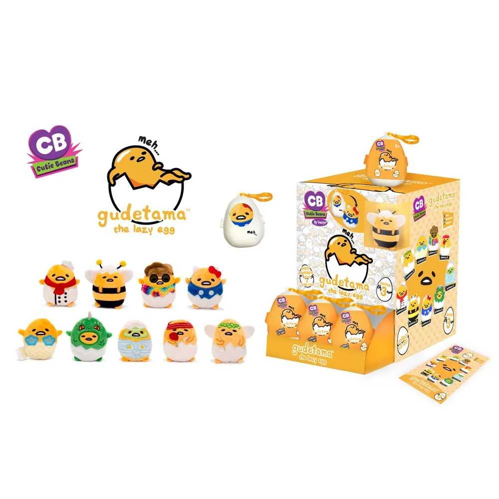 CUTIE BEANS - SERIES 3 - 3 Inch GUDETAMA Plush with Backclip Surprise Box