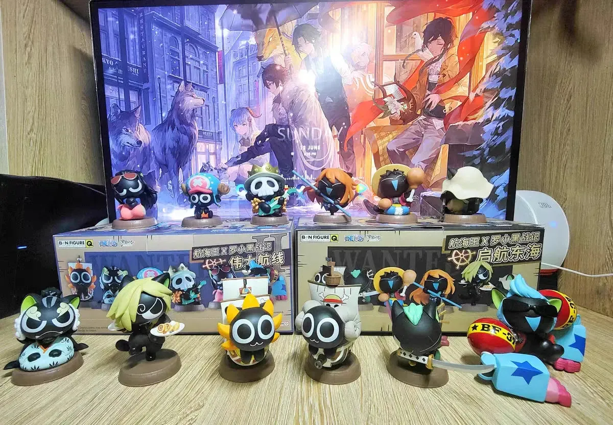 Genuine One Piece Black Blind Box Mystery Box | Anime Action Figure Collection | Luffy Zoro Chopper | Generation 1/2 Gifts