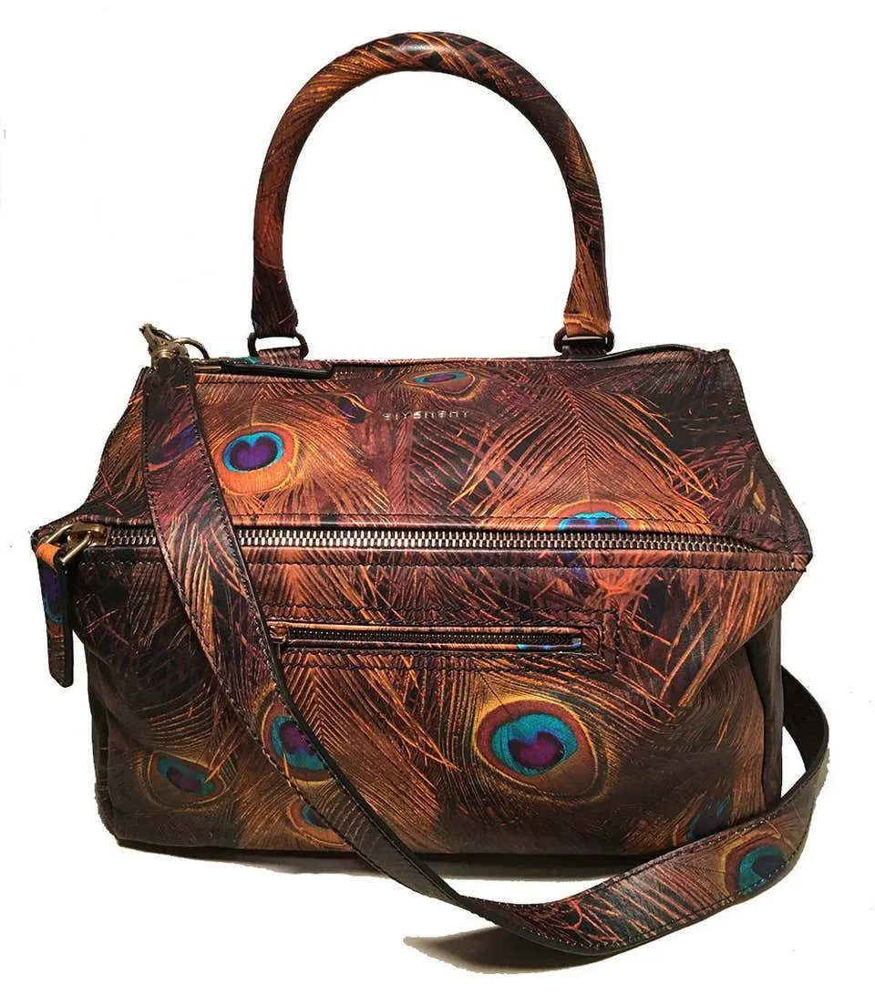 Givenchy Pandora Peacock Leather Shoulder Bag