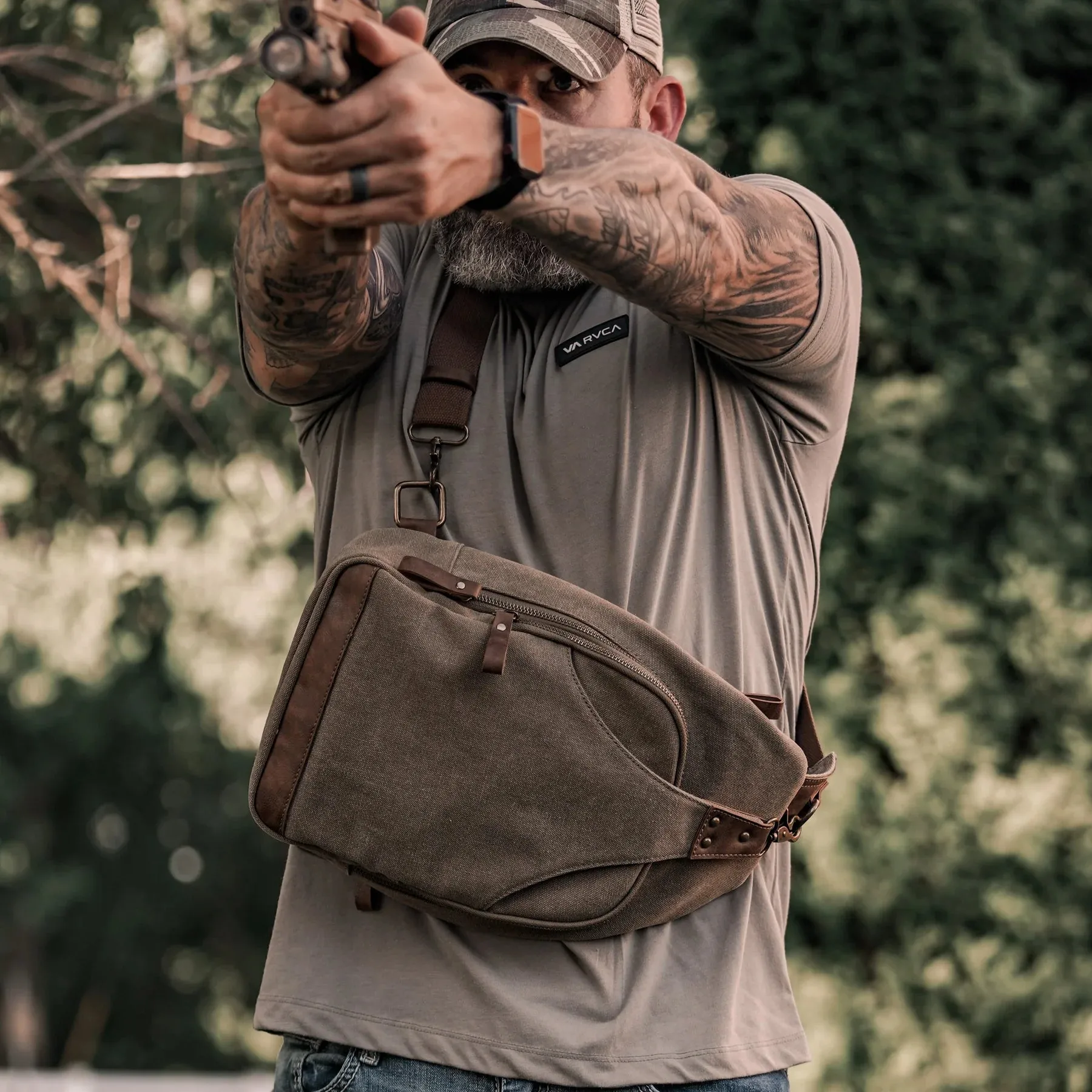 Glacier Canvas Concealed Carry Sling Backpack