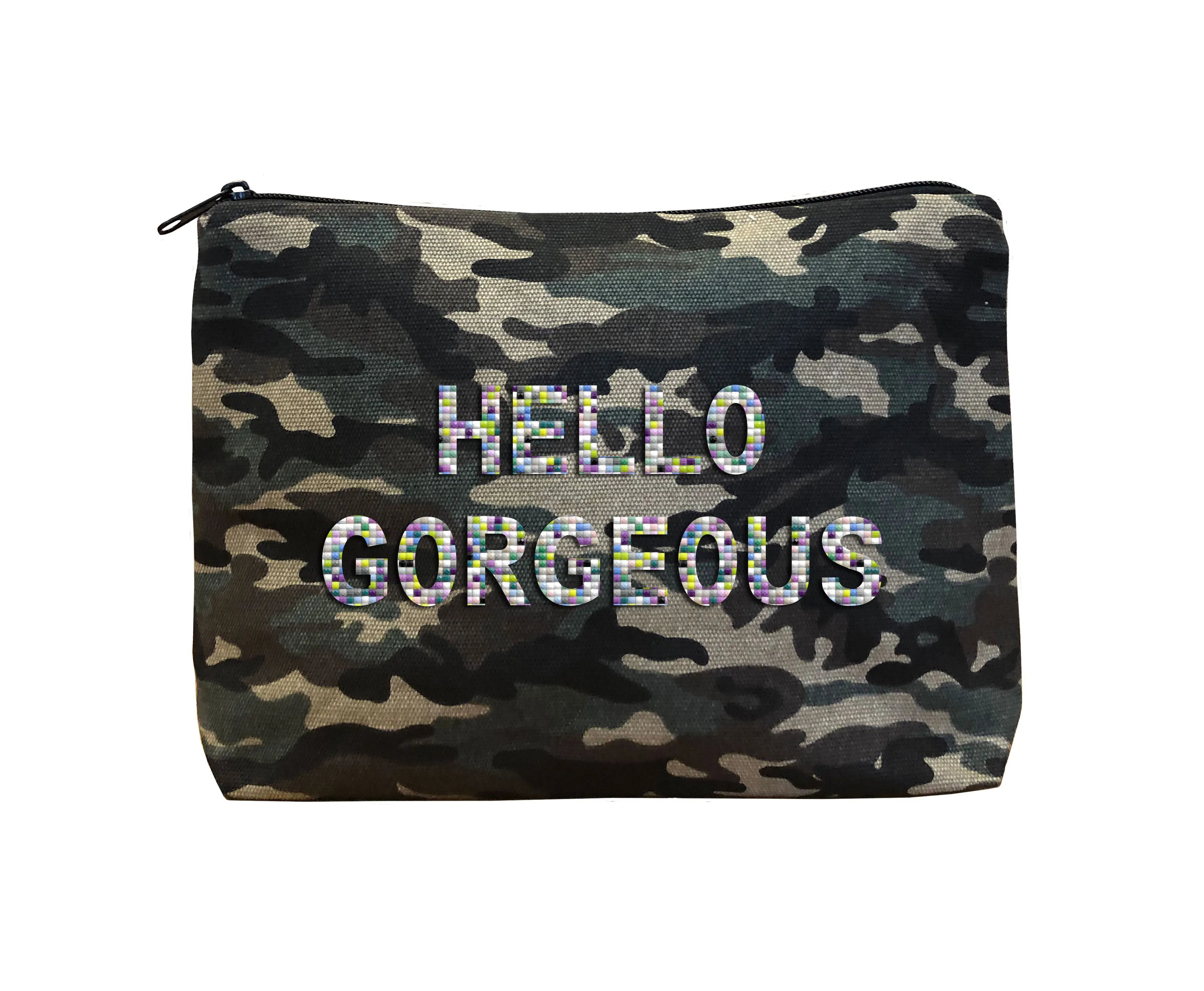 HELLO GORGEOUS - Camo Beaded Bikini Clutch