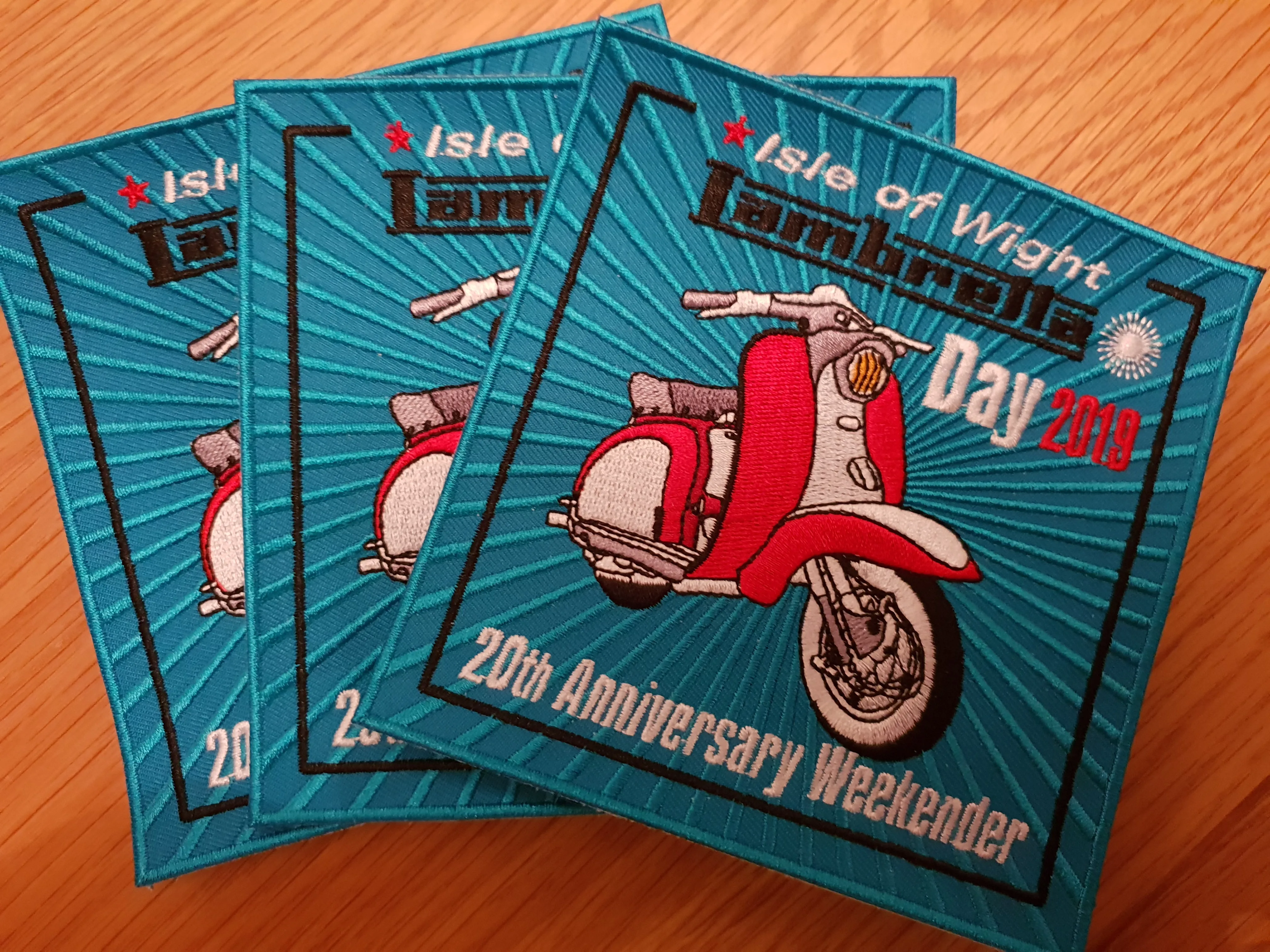 Isle of Wight Lambretta Day 2019 20th Anniversary Weekender Patch