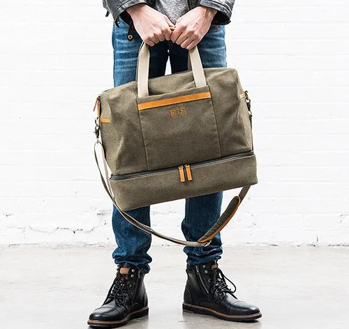 Leather & Canvas Groomsmen Weekend Bag