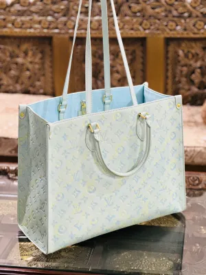 Louis Vuitton On the Go Tote: Timeless Elegance (Blue)