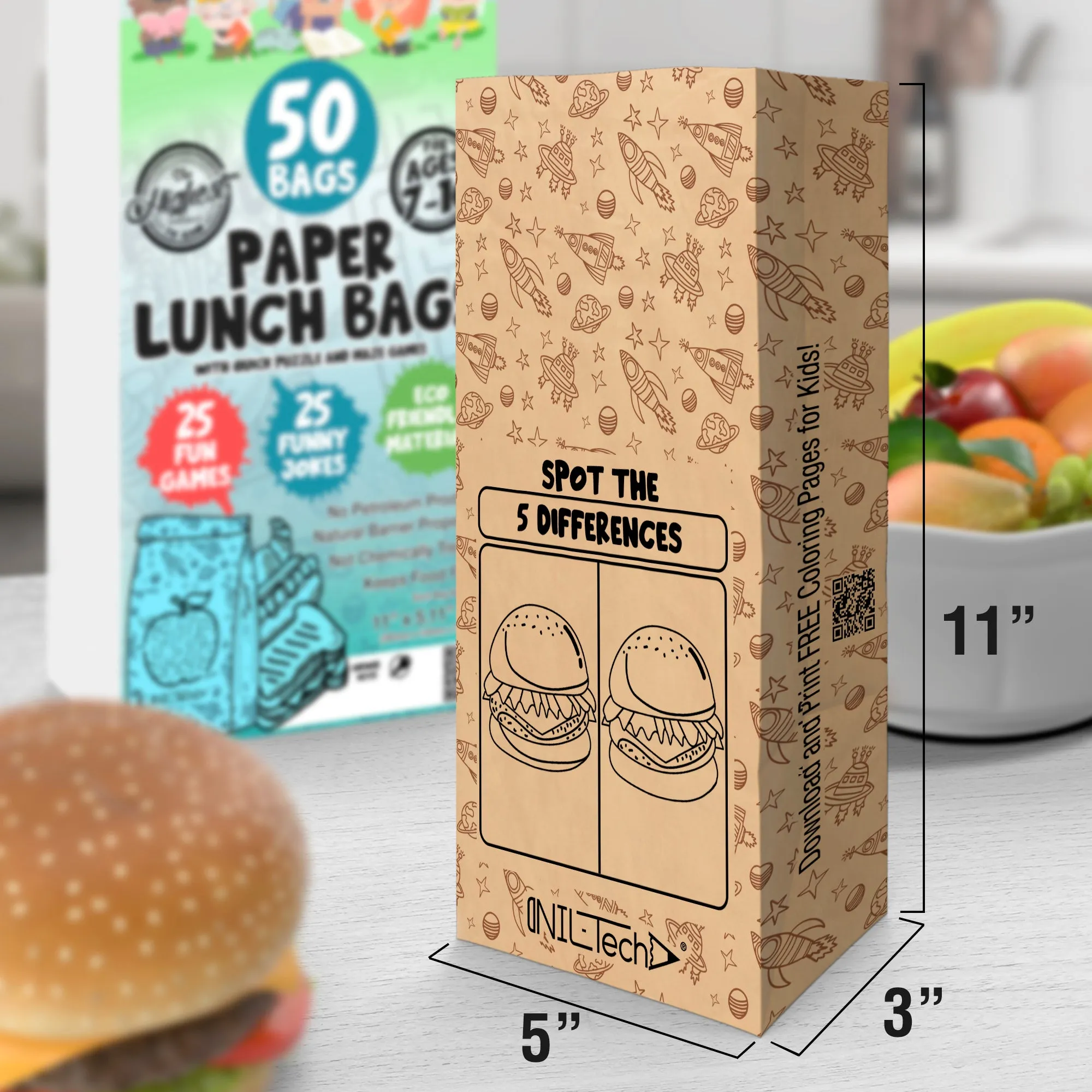 Paper Lunch Bags - 50 pcs