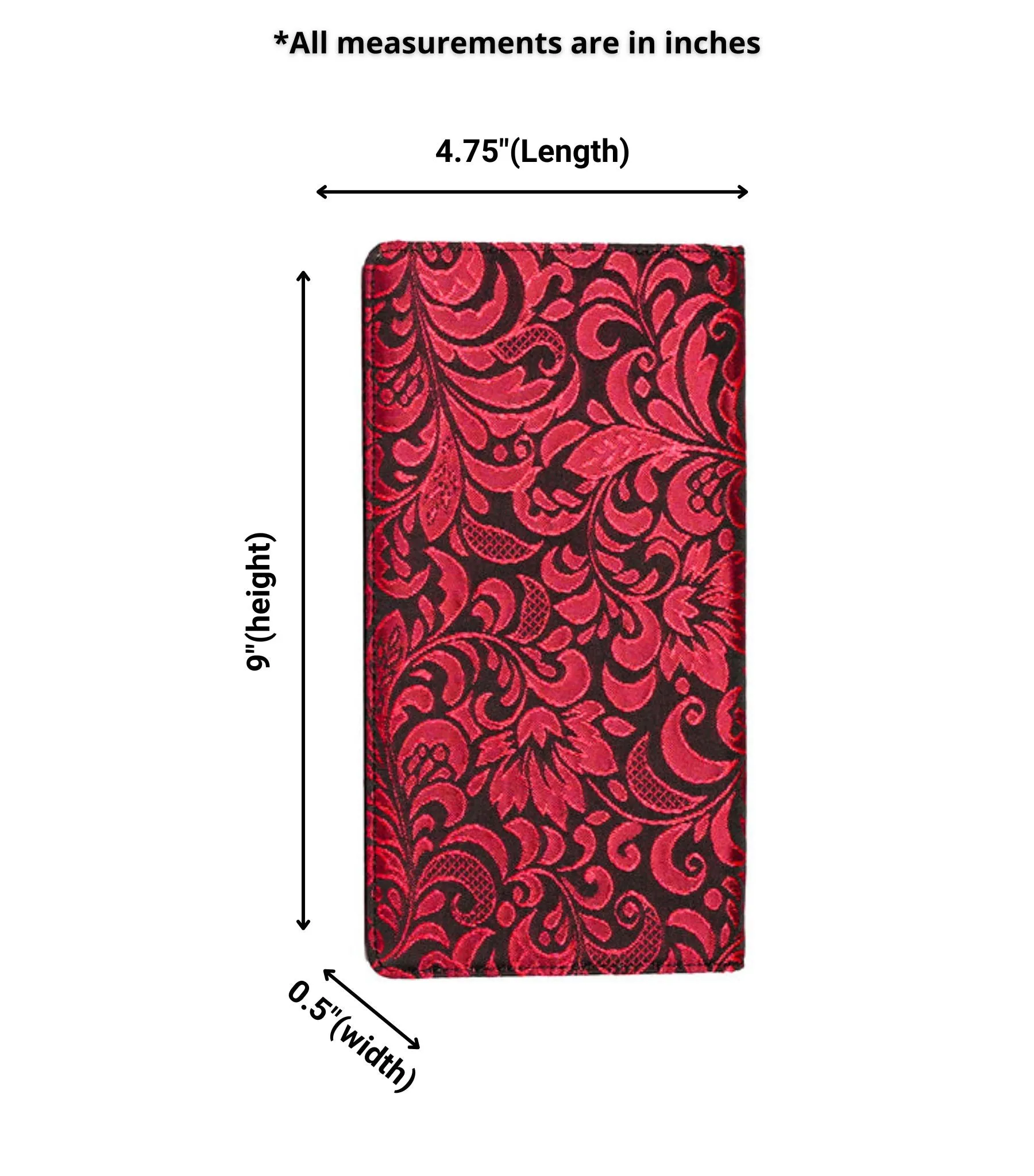 Red Brocade Card holder Wallet