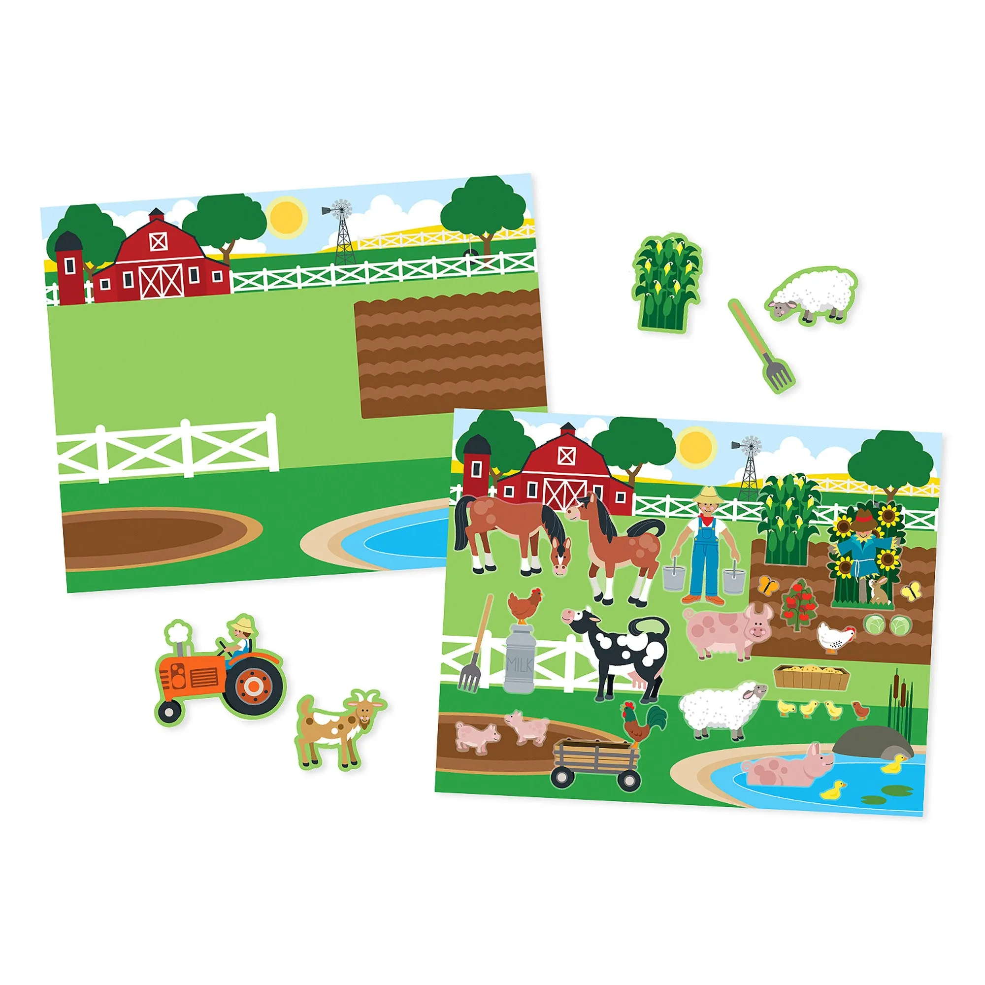 Reusable Sticker Pad 3-Pack: Habitats, Vehicles, Town