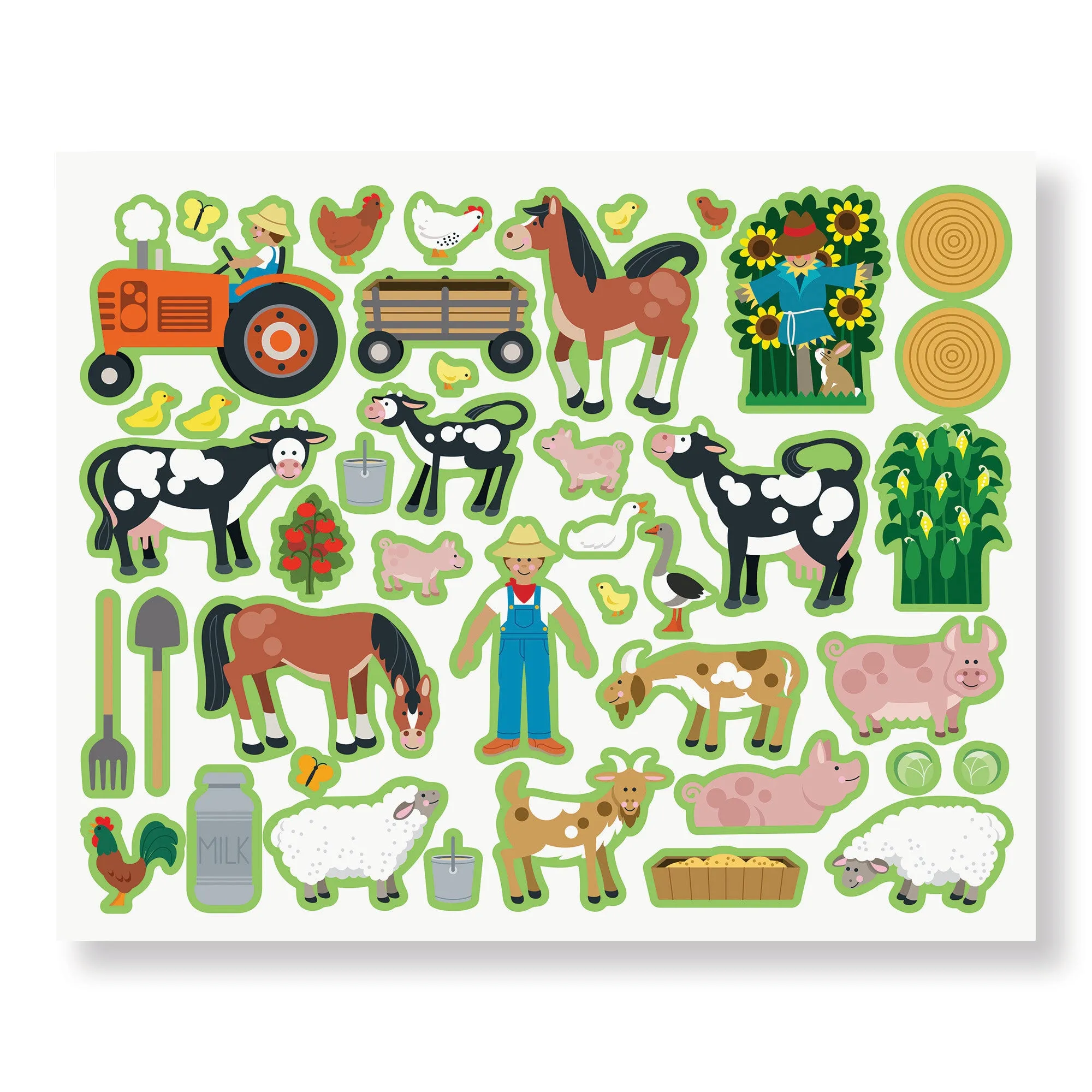 Reusable Sticker Pad 3-Pack: Habitats, Vehicles, Town