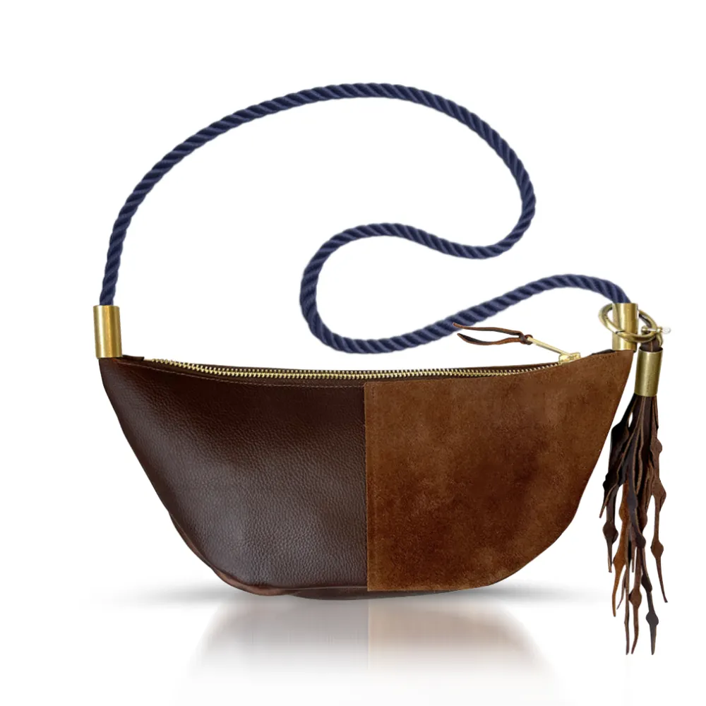 Sling Bag in Brown Leather