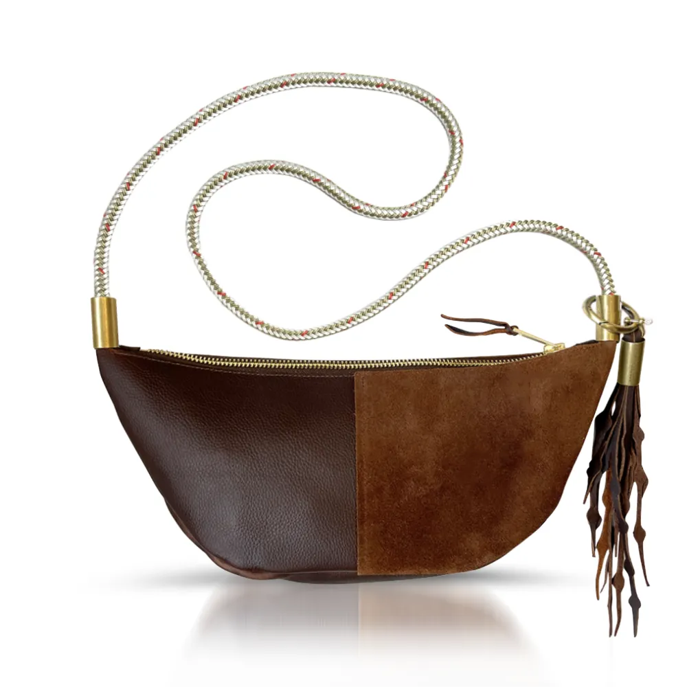 Sling Bag in Brown Leather