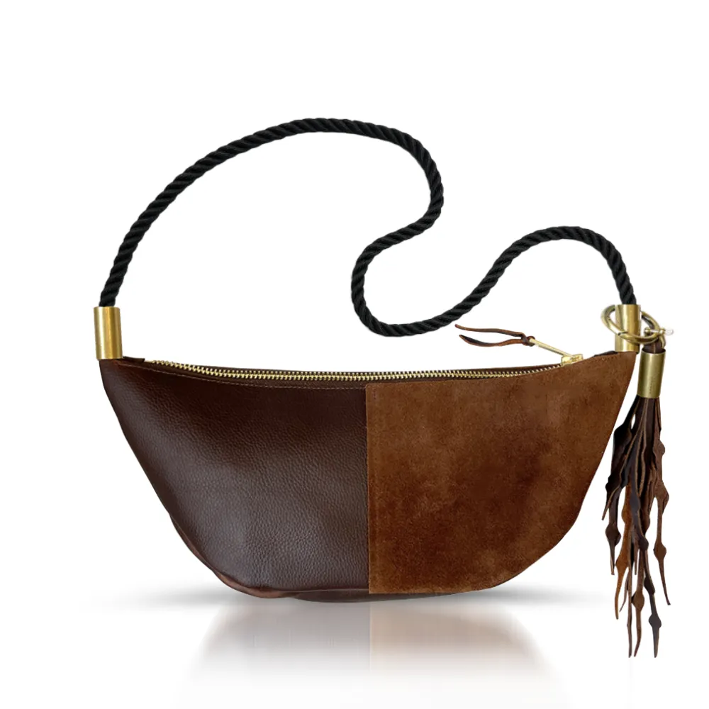 Sling Bag in Brown Leather