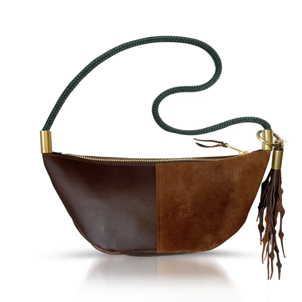 Sling Bag in Brown Leather