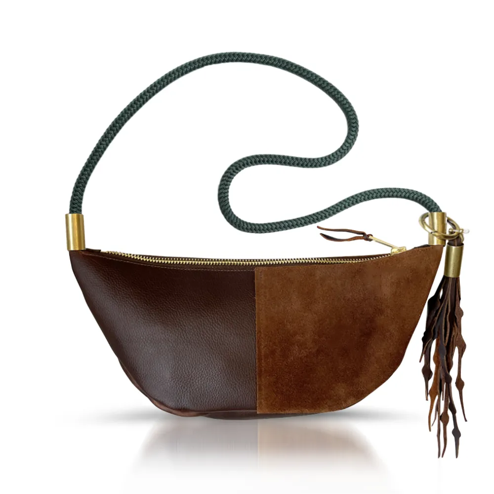 Sling Bag in Brown Leather