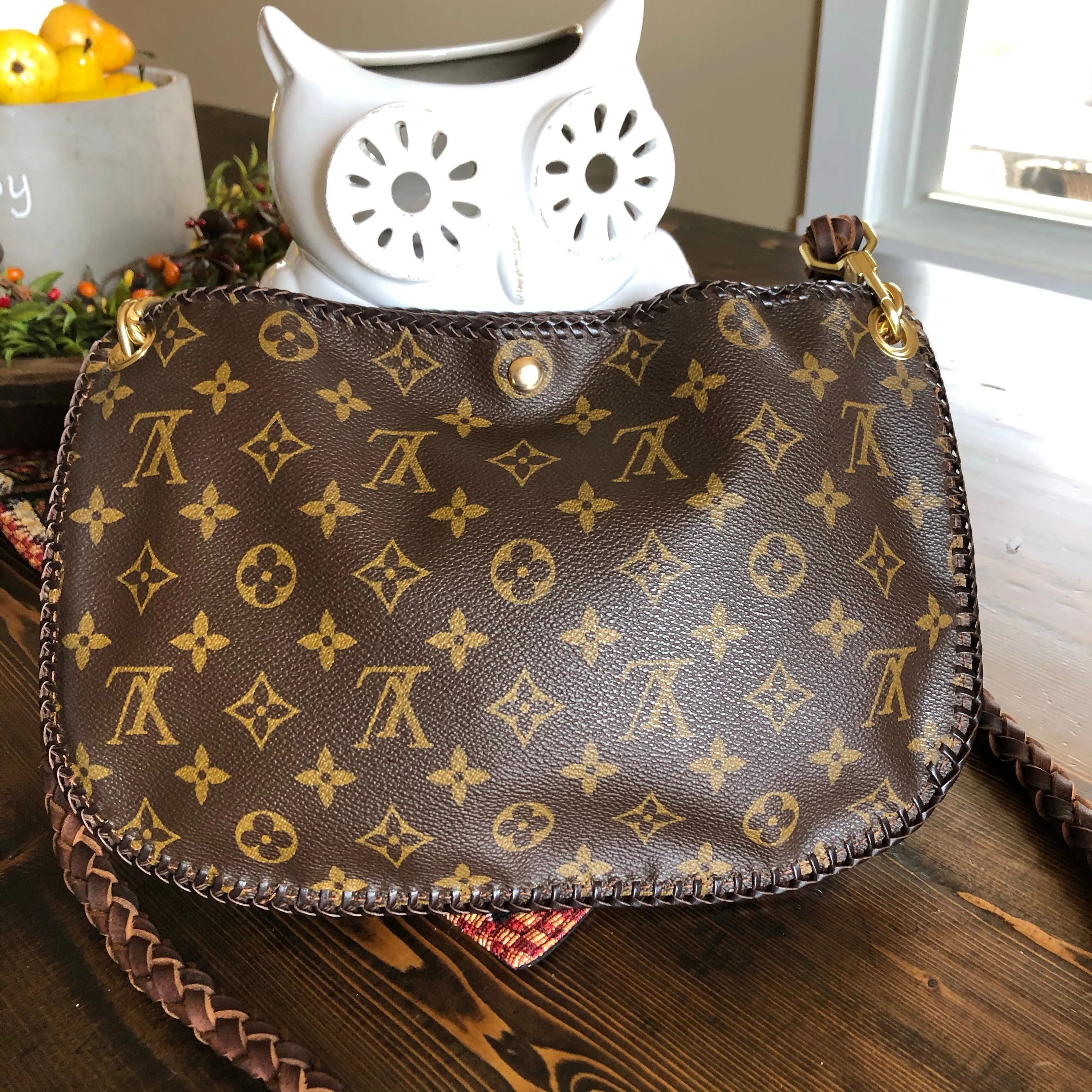 The Peacock - Vintage Monogram Hobo Crossbody