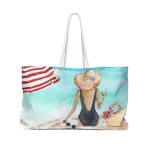 Watercolor beach Weekender Bag