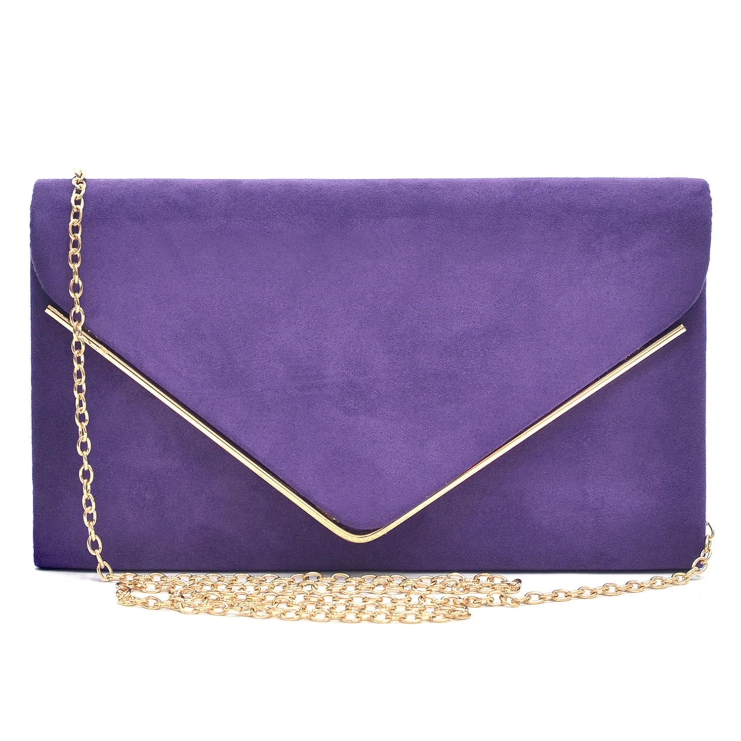 Women Faux Suede Velvet Formal Evening Party Purses