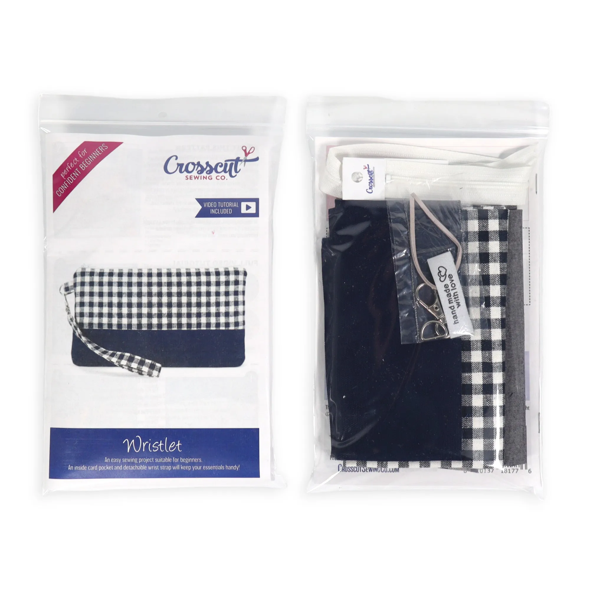 Wristlet Sewing Kit - Gingham