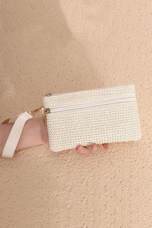 ZE311 - STRAW WRISTLET WALLET