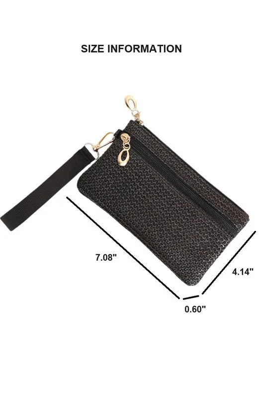 ZE311 - STRAW WRISTLET WALLET