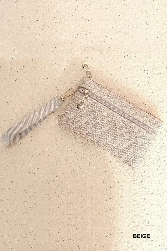 ZE311 - STRAW WRISTLET WALLET