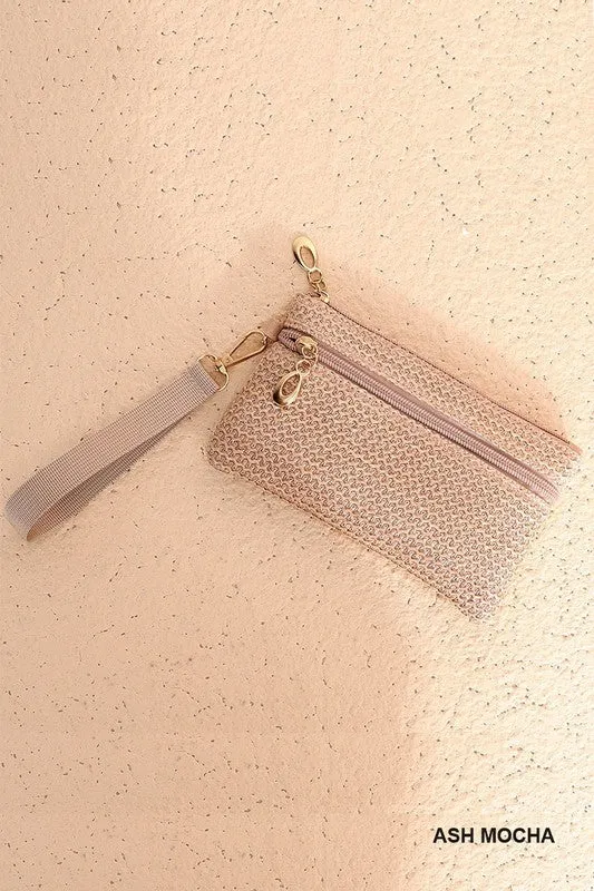 ZE311 - STRAW WRISTLET WALLET