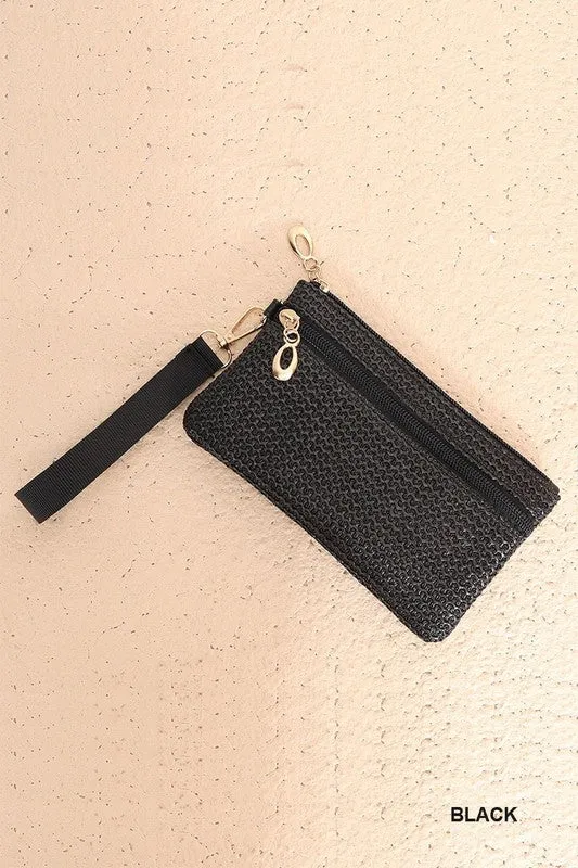 ZE311 - STRAW WRISTLET WALLET