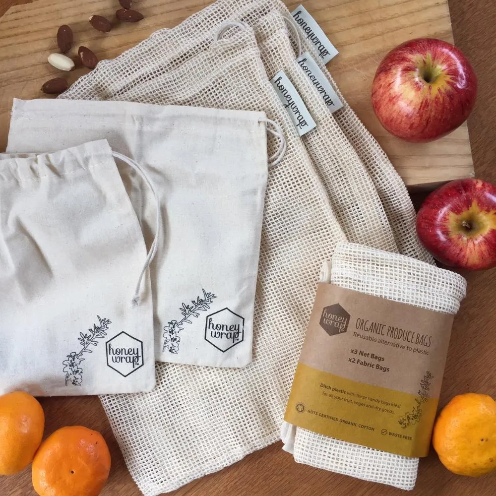 Zero Waste Organic Cotton Reusable Produce Mesh Bag